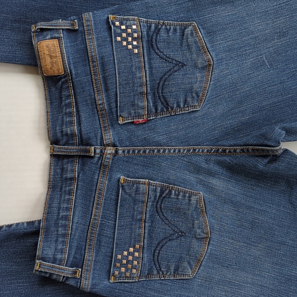 Levi's Denim - Levi's Perfectly Slimming 512 Studded Straight Jeans 8M Blue